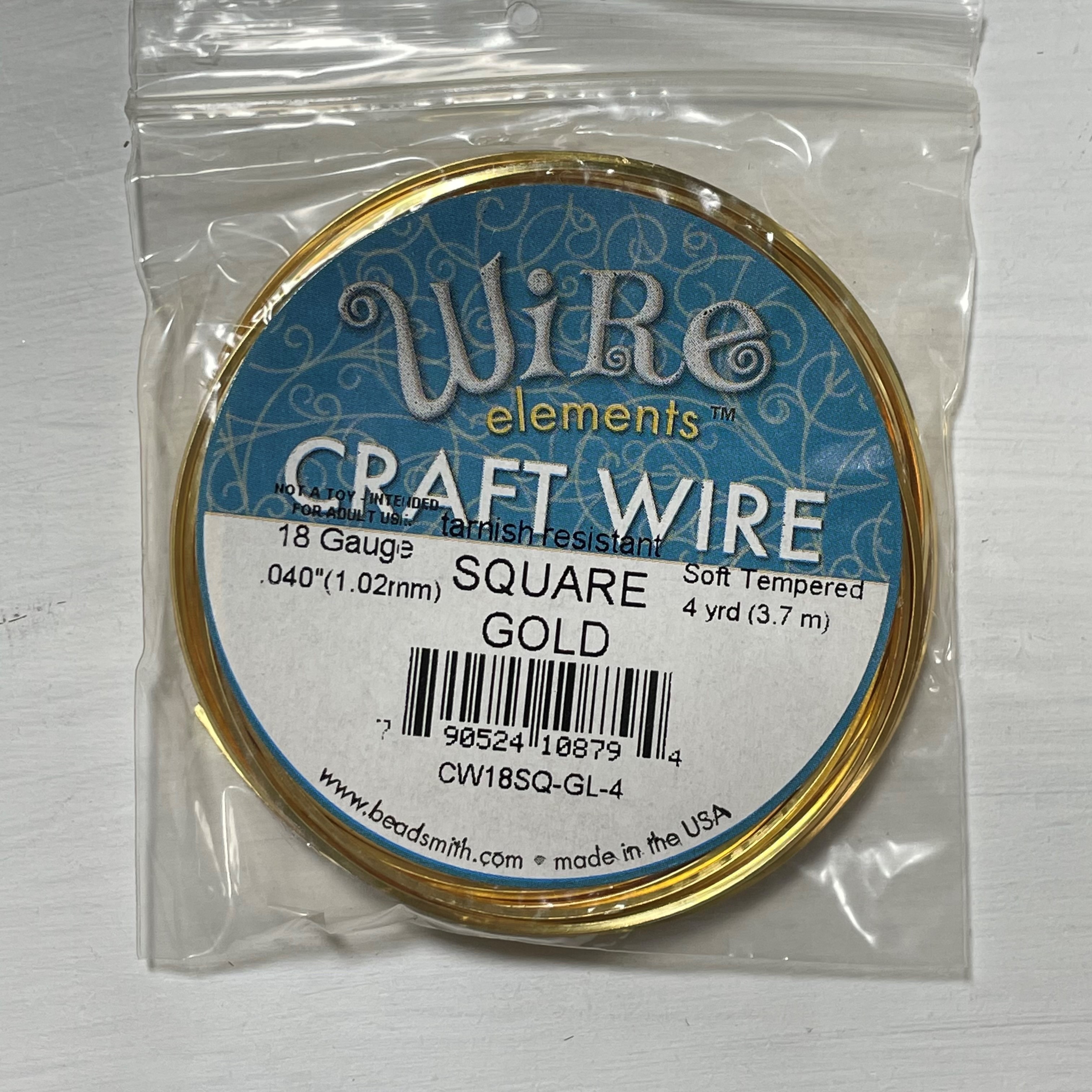 CW18SQ-GL-4/手作配件/craftwire/水晶手作工房,銅線/手工線/繞線飾品/BEADSMITH/