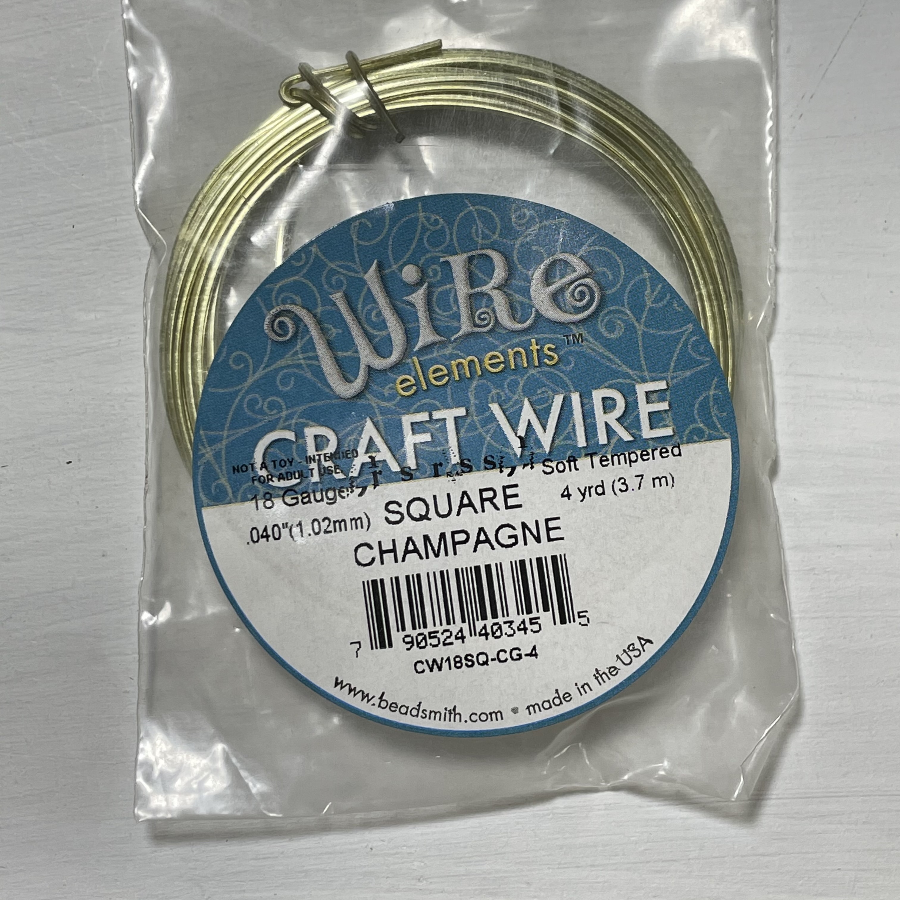 CW18SQ-CG-4/手作配件/craftwire/水晶手作工房,銅線/手工線/繞線飾品/BEADSMITH/