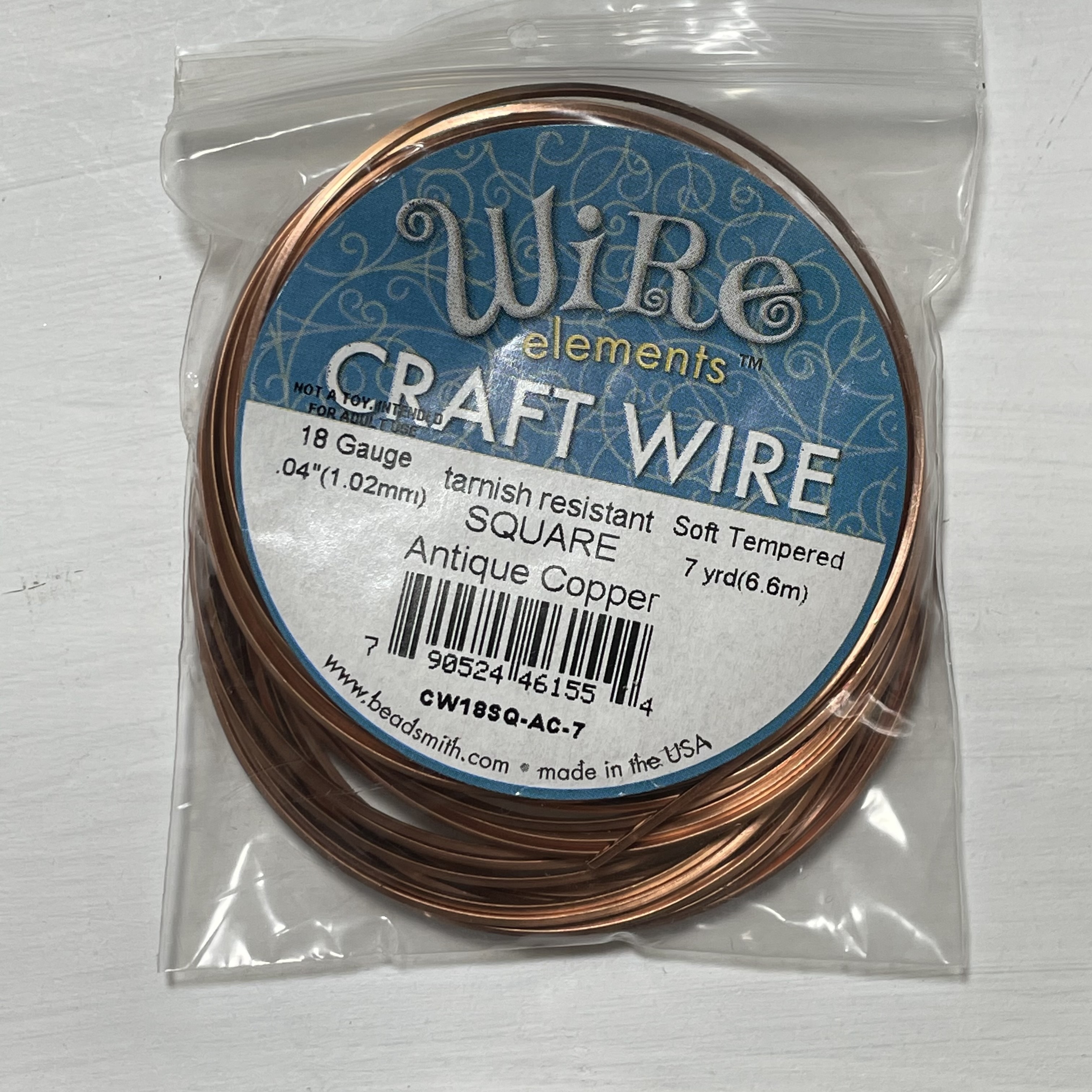 CW18SQ-AC-7/手作配件/craftwire/水晶手作工房,銅線/手工線/繞線飾品/BEADSMITH/