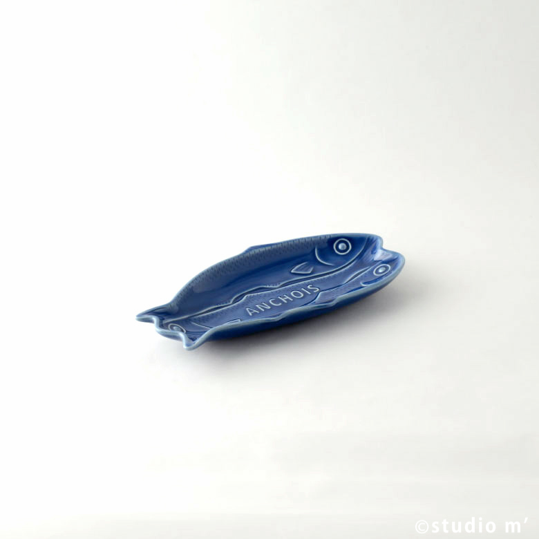 STUDIO M'-Fisherman's 3隻沙丁魚小皿/靛藍