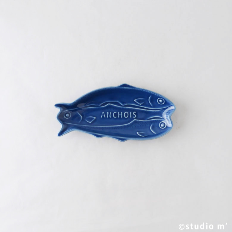 STUDIO M'-Fisherman's 3隻沙丁魚小皿/靛藍