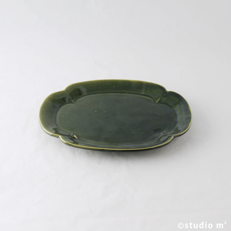 STUDIO M'-LIEN燒物皿 織部綠