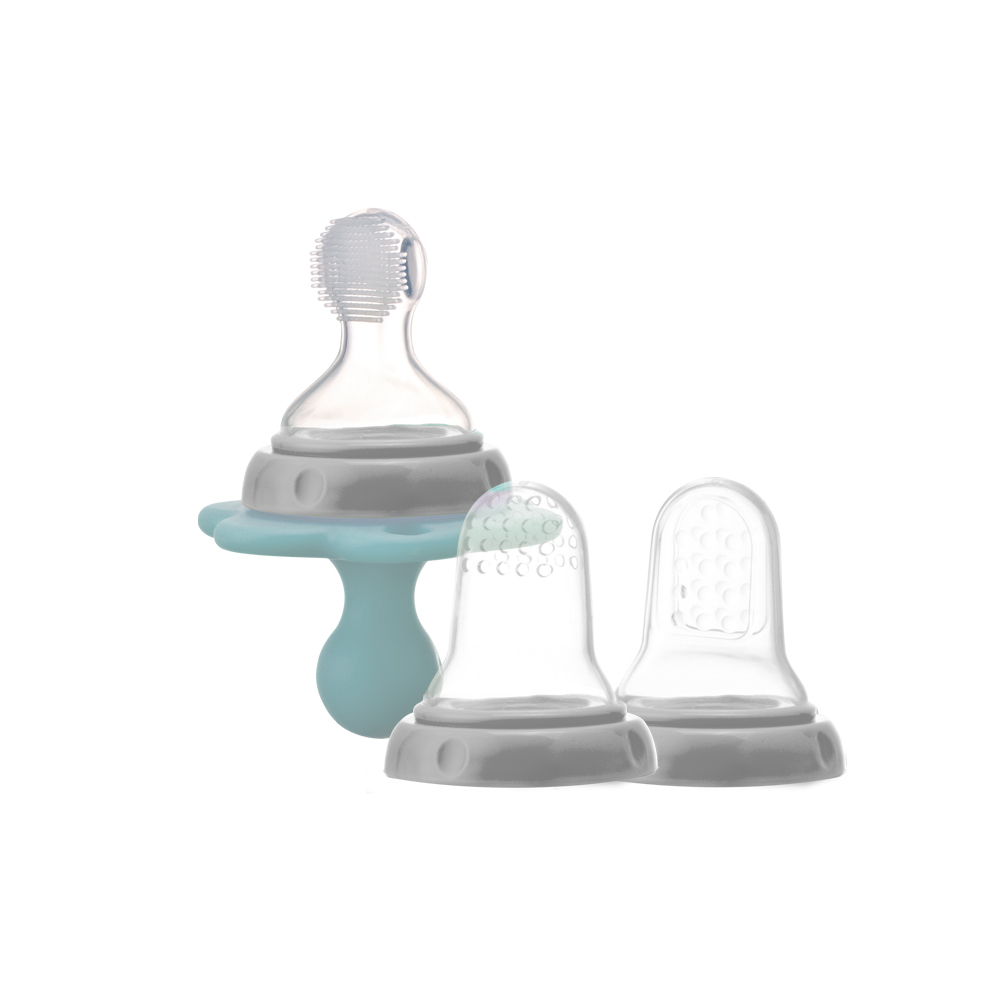 【FARLIN】水果棒棒糖(餵食/牙刷/固齒器3in1)(4色可選)-天空藍