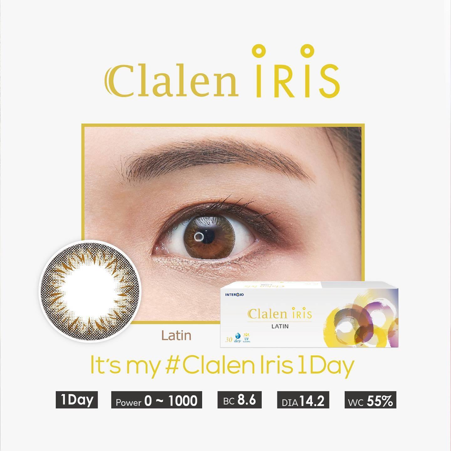Clalen Iris 1 Day Latin琥珀啡日拋彩妝隱形眼鏡