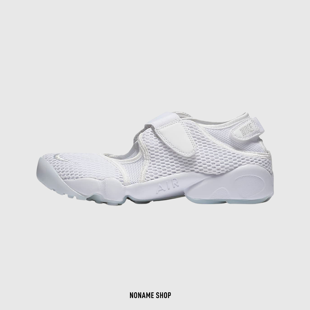 NIKE Air Rift BR 魔鬼氈 透氣 網狀 忍者鞋 慢跑鞋 休閒鞋 中童 無分指 白