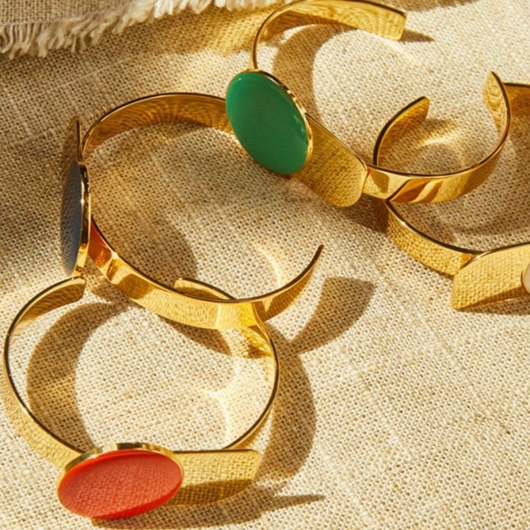 法國 Bangle Up 半開口琺瑯鍍金手環 ARTY