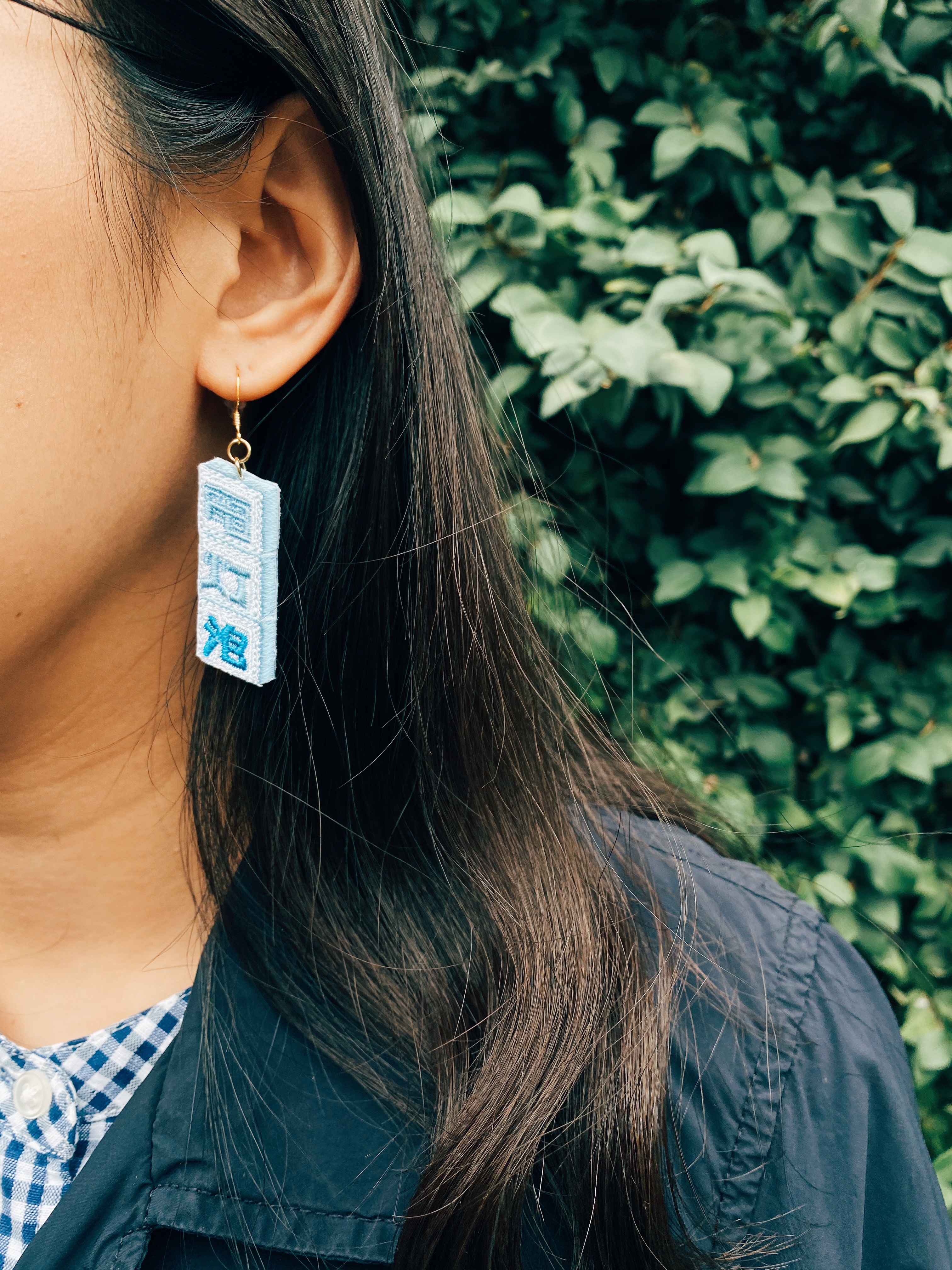 扛棒探險隊｜刺繡耳環（大）