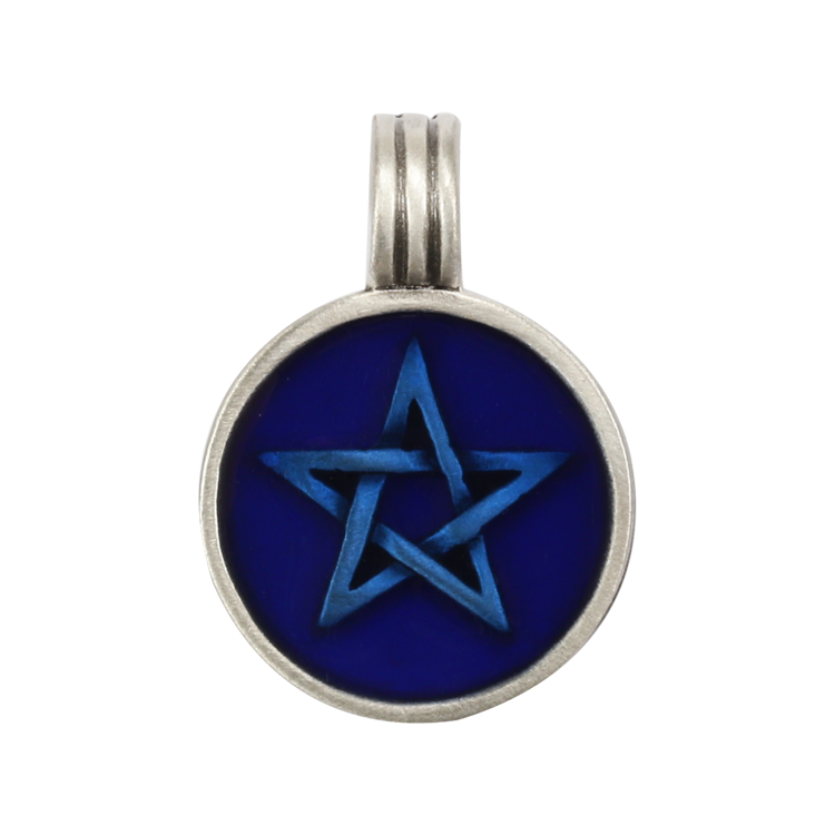Bico吊墜，女士吊墜 五角星；抵禦邪惡 神秘的魔法標誌（1663深藍）