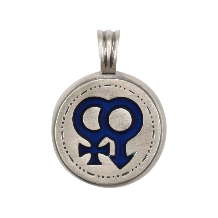 Bico吊墜，女士吊墜 男女符號；緊密的情感連結 不含鍊子（1665深藍）