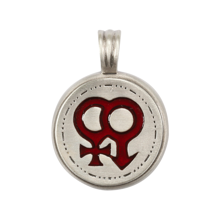 Bico吊墜，女士吊墜 男女符號；緊密的情感連結 不含鍊子（1665紅色）