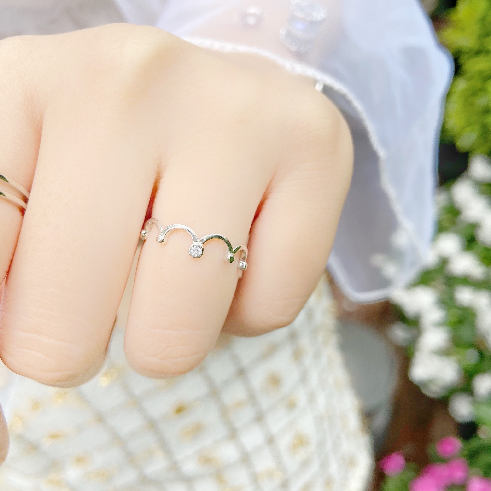 | 925純銀・ 白金 | 簡筆畫戒指  | RI0194 |