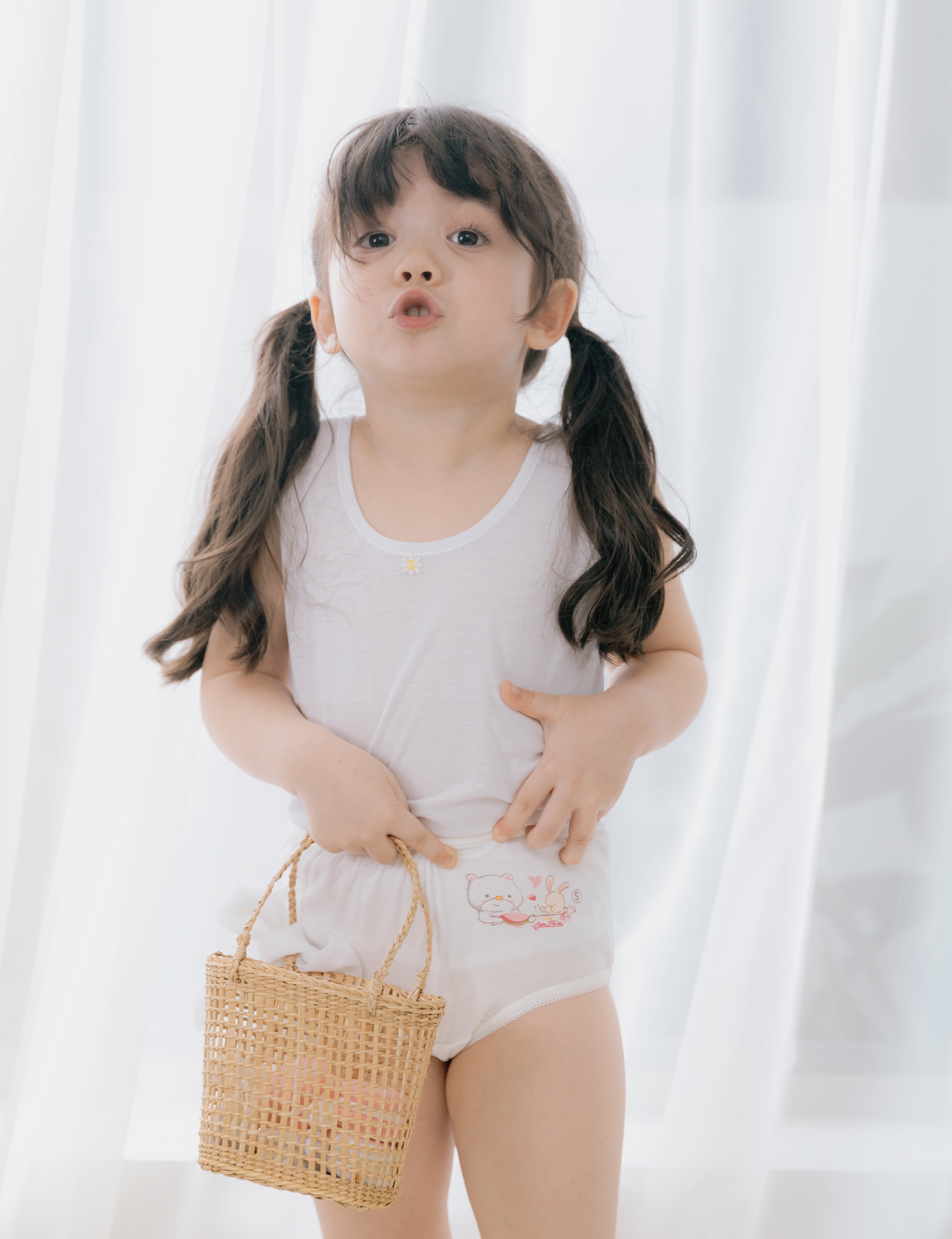 小三福 三福 單面女小花背