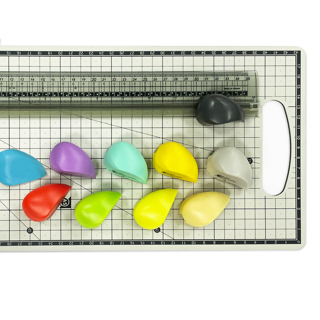 【水滴型10款花邊裁紙裁切組】可替換花邊裁刀 直線/虛線/折線/花邊/鋸齒