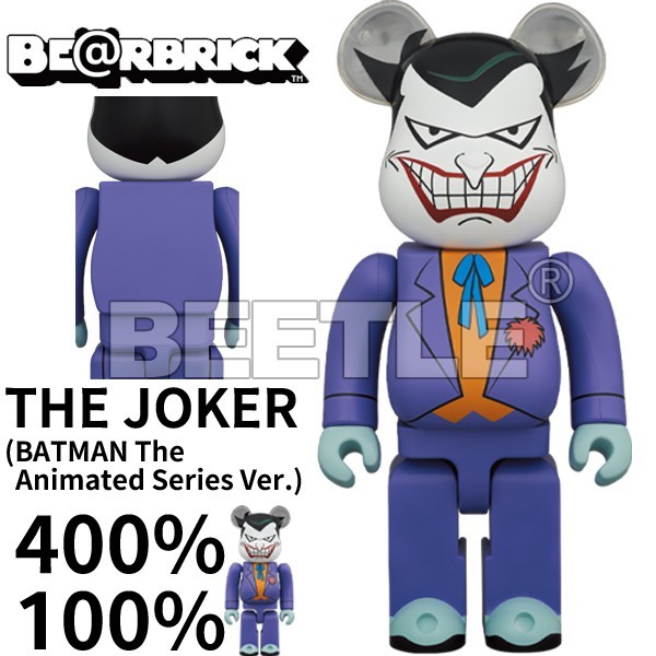 預購BEETLE BE@RBRICK BATMAN 蝙蝠俠THE JOKER 小丑漫畫版100 400