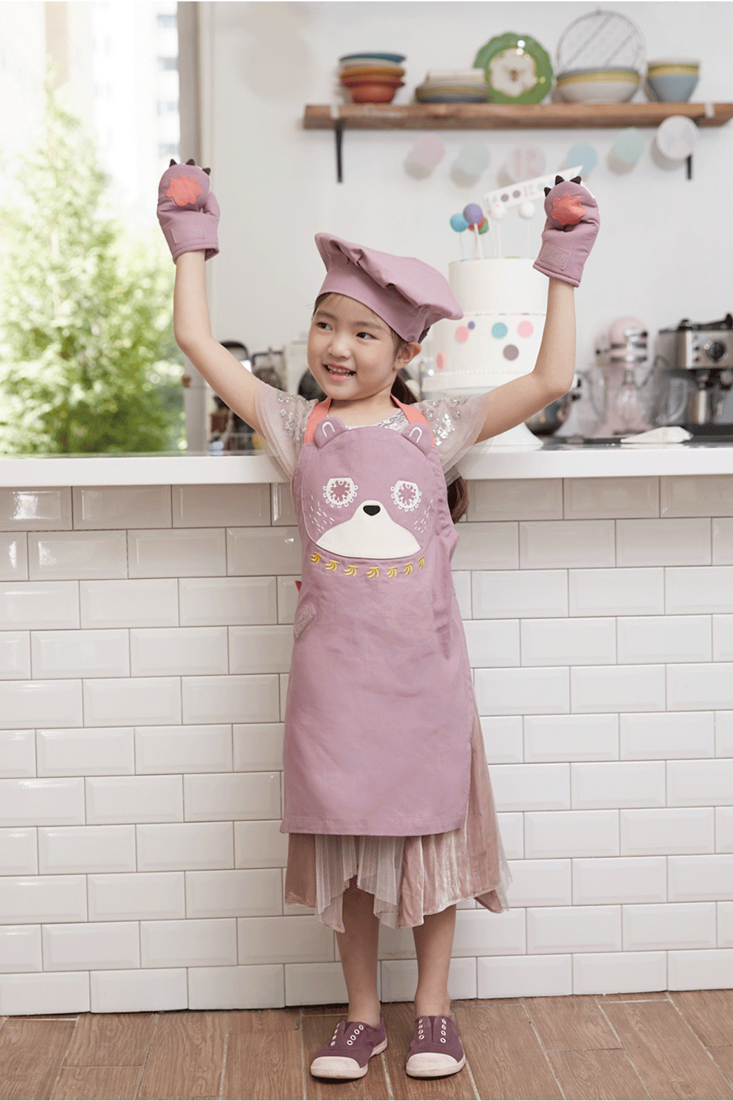 韓國KOOROOM 兒童圍裙-小熊BooBoo