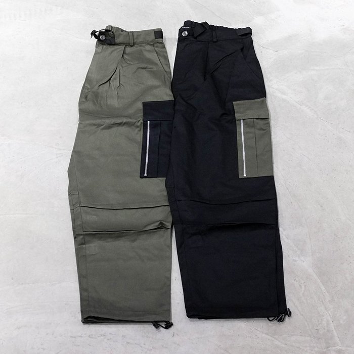 【車庫服飾 】 QUEST ZIP CARGO PANTS / 拚色口袋長褲