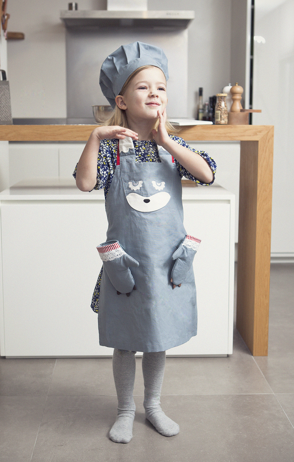 韓國KOOROOM 兒童圍裙-兔兔LuLu