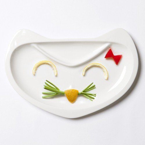 韓國KOOROOM 小狐狸餐盤(白)