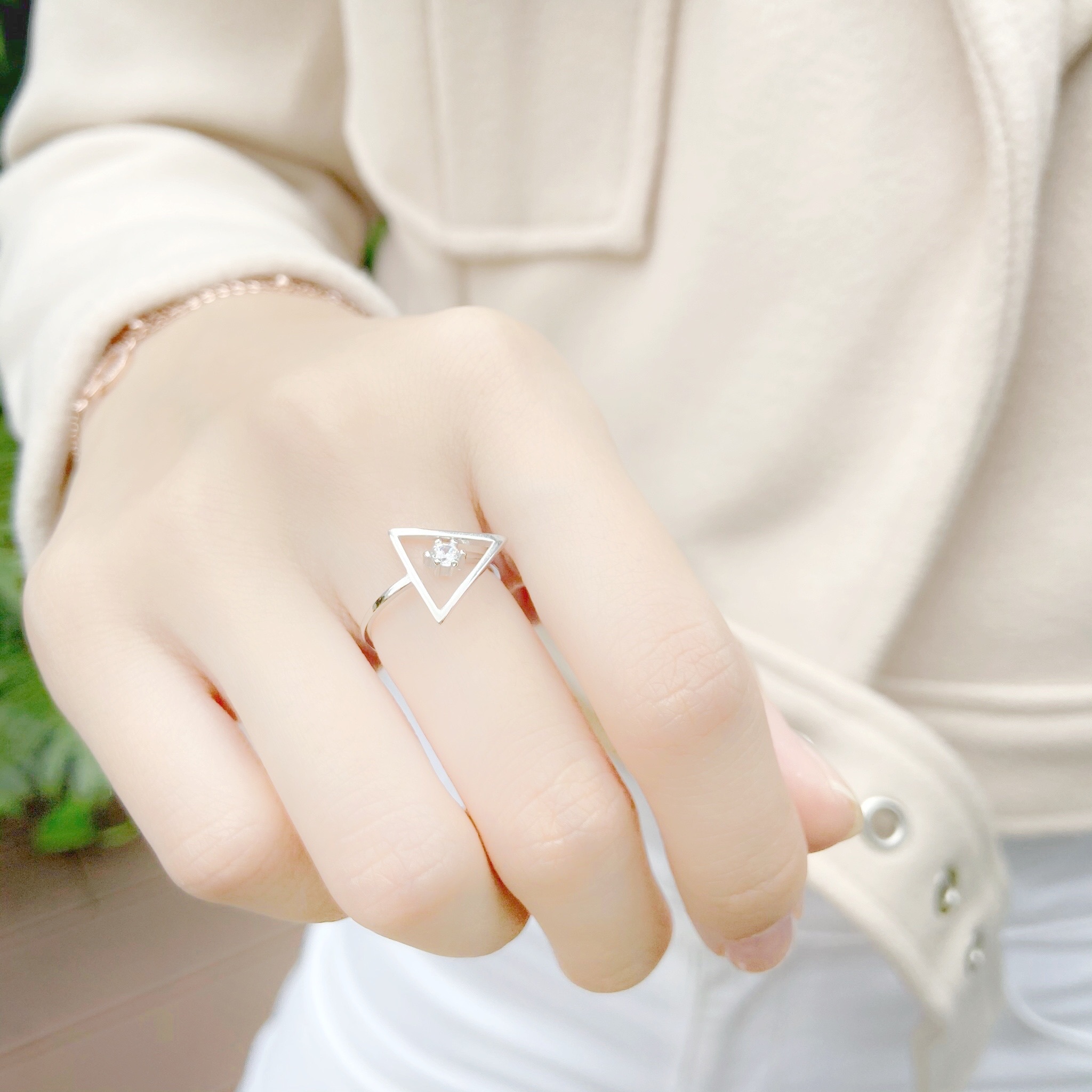 | 925純銀・ 白金 | 屋頂戒指  | RI0209 |