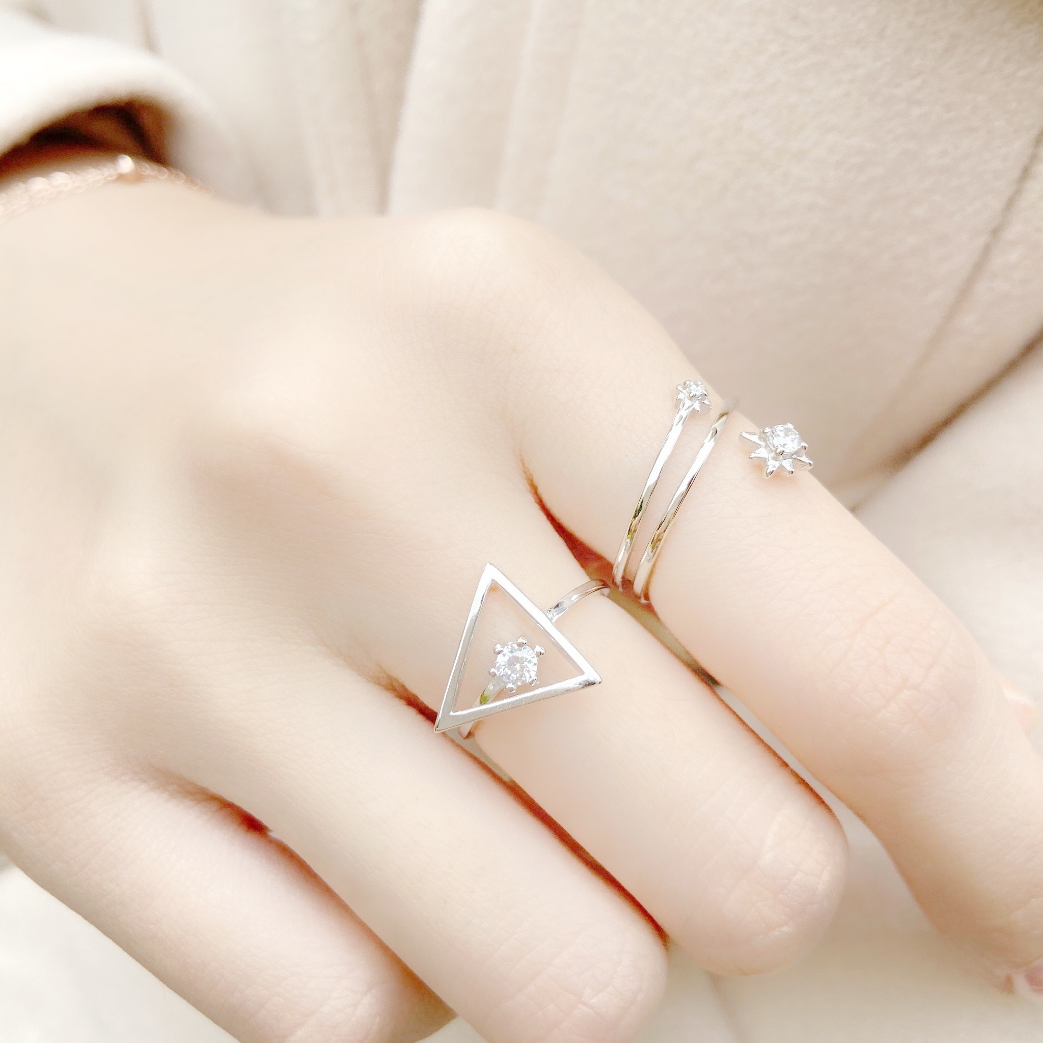 | 925純銀・ 白金 | 屋頂戒指  | RI0209 |