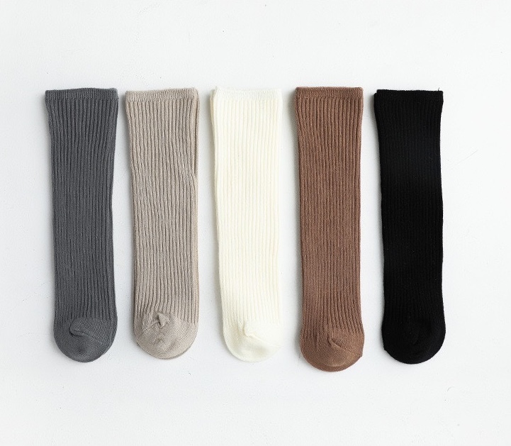 坑條無腳跟襪-5colors