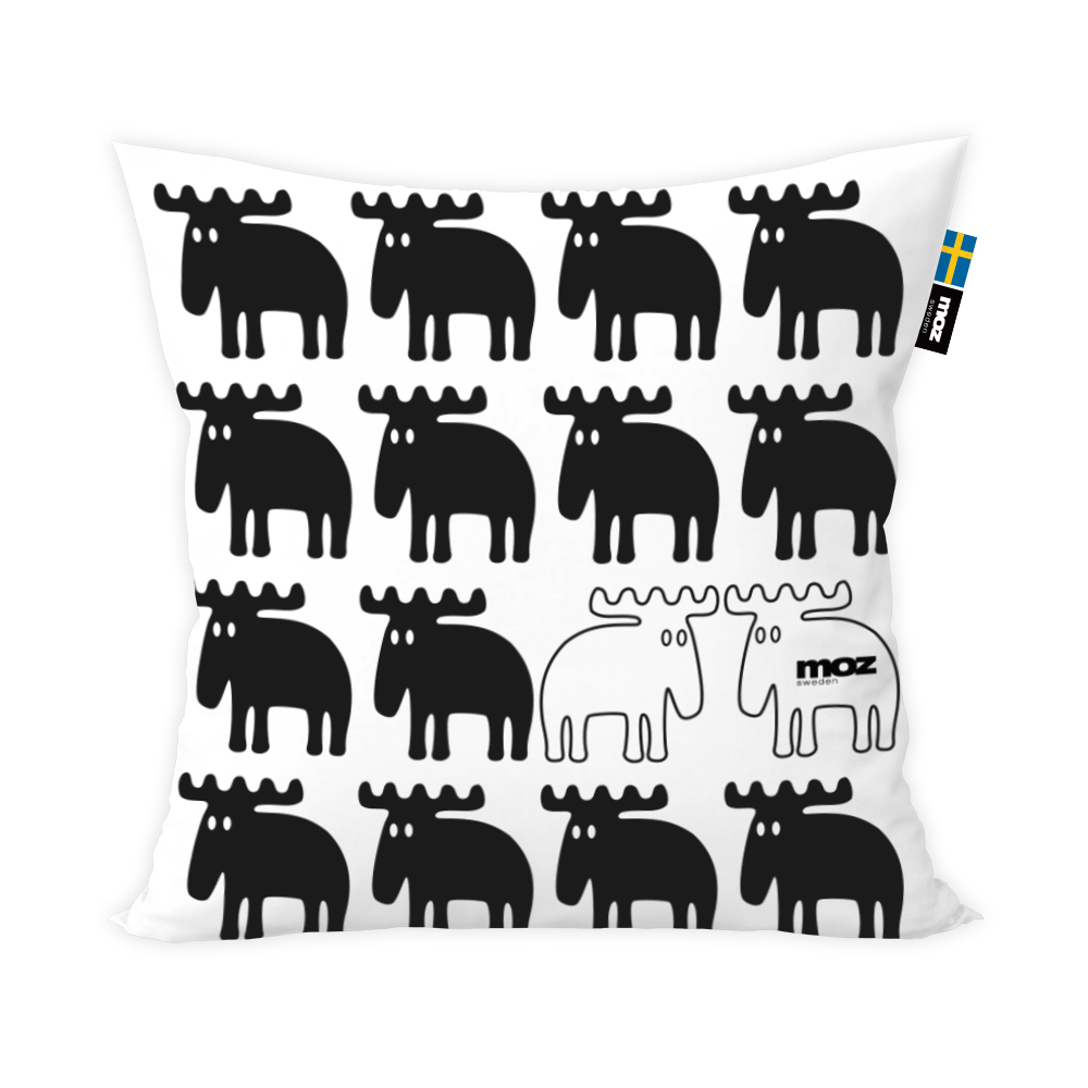 moz瑞典 北歐風雙面抱枕套(森林聚會) 45cm