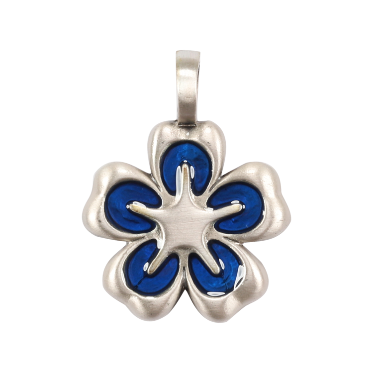 Bico吊墜，女士吊墜 荷花造型；純淨、美麗和樸素 不含鍊子（1682深藍）