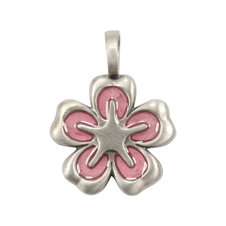 Bico吊墜，女士吊墜 荷花造型；純淨、美麗和樸素 不含鍊子（1682粉紅）