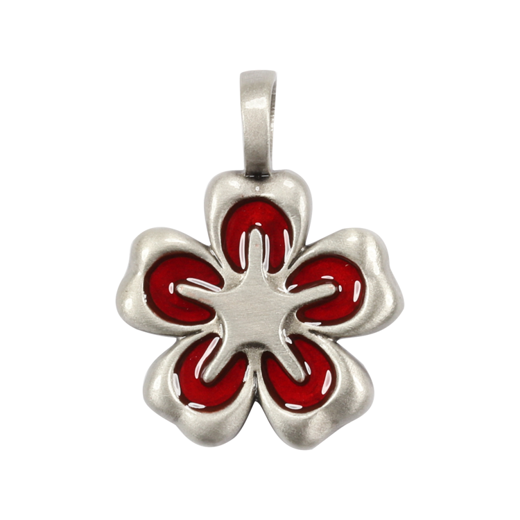 Bico吊墜，女士吊墜 荷花造型；純淨、美麗和樸素 不含鍊子（1682紅色）