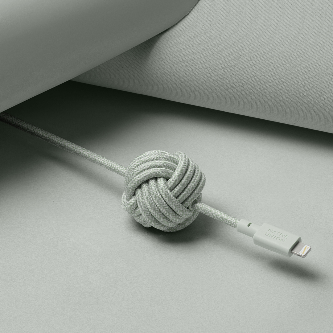 [Lightning] 3公尺床邊充電線-薄荷綠  (iPhone專用)