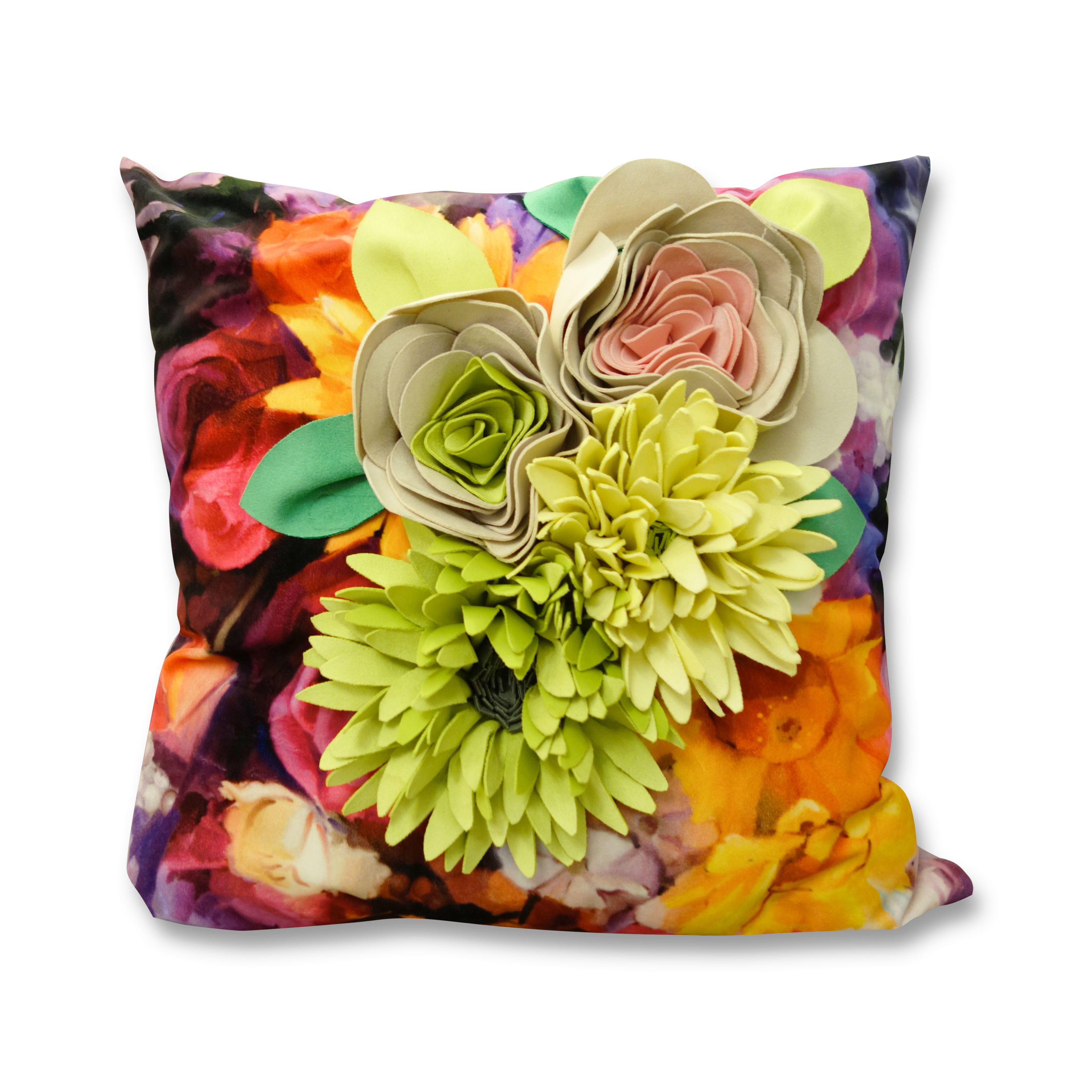 立體花荷蘭絨咕𠱸套  (油畫花背景)