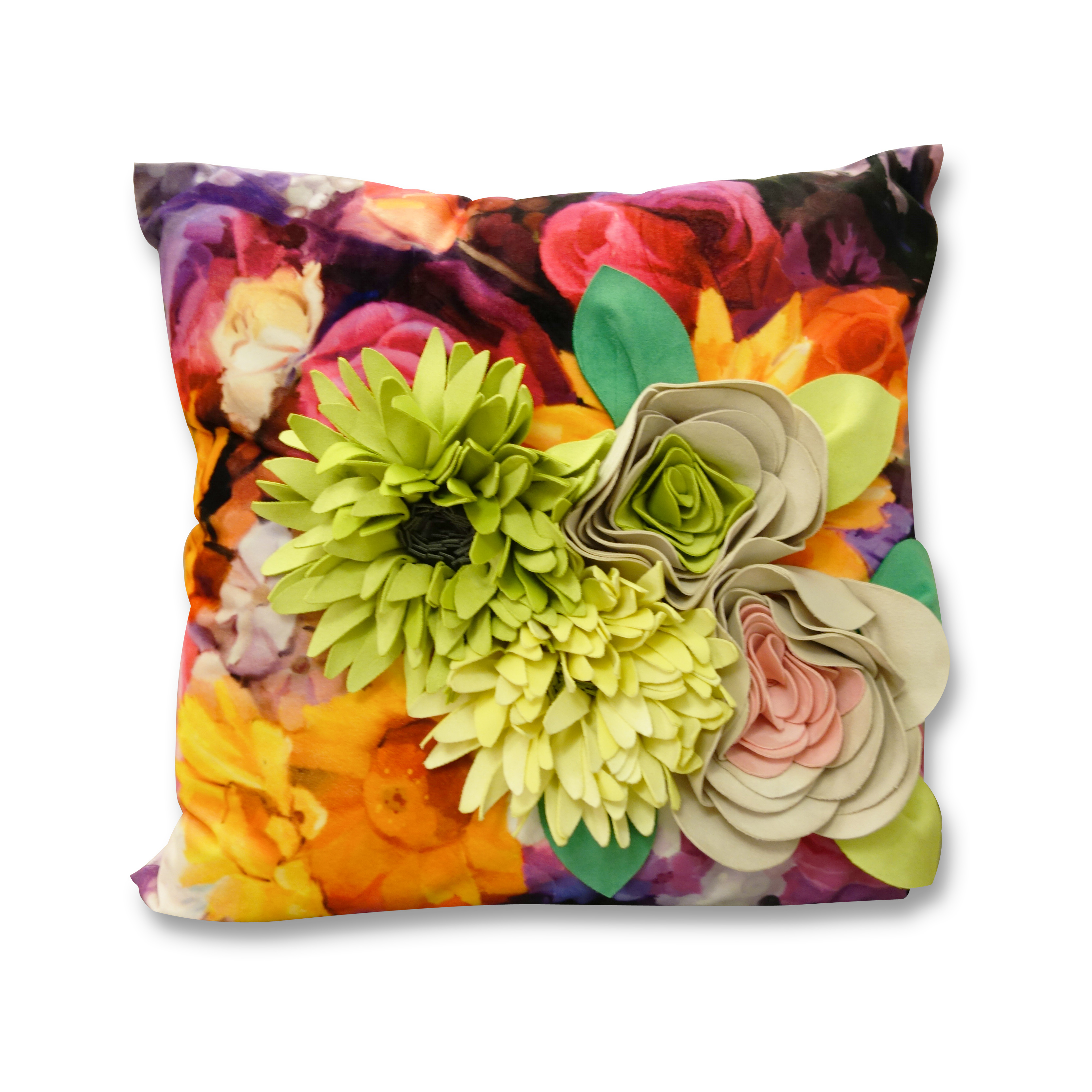 立體花荷蘭絨咕𠱸套  (油畫花背景)