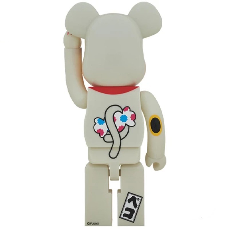 Beetle Be Rbrick Peko 白色招財貓開運不二家牛奶妹夜光lucky Cat 100