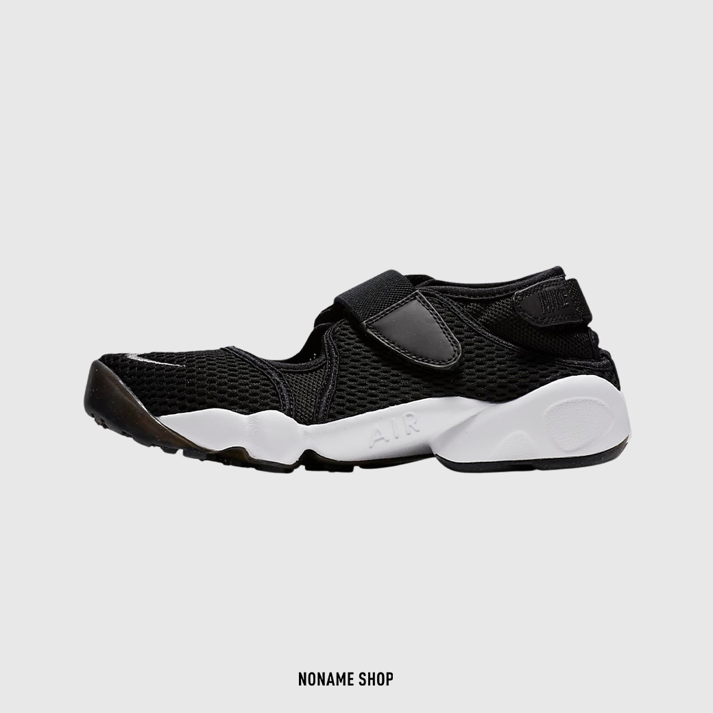 NIKE Air Rift BR 魔鬼氈 透氣 網狀 忍者鞋 慢跑鞋 休閒鞋 小童 無分指 黑