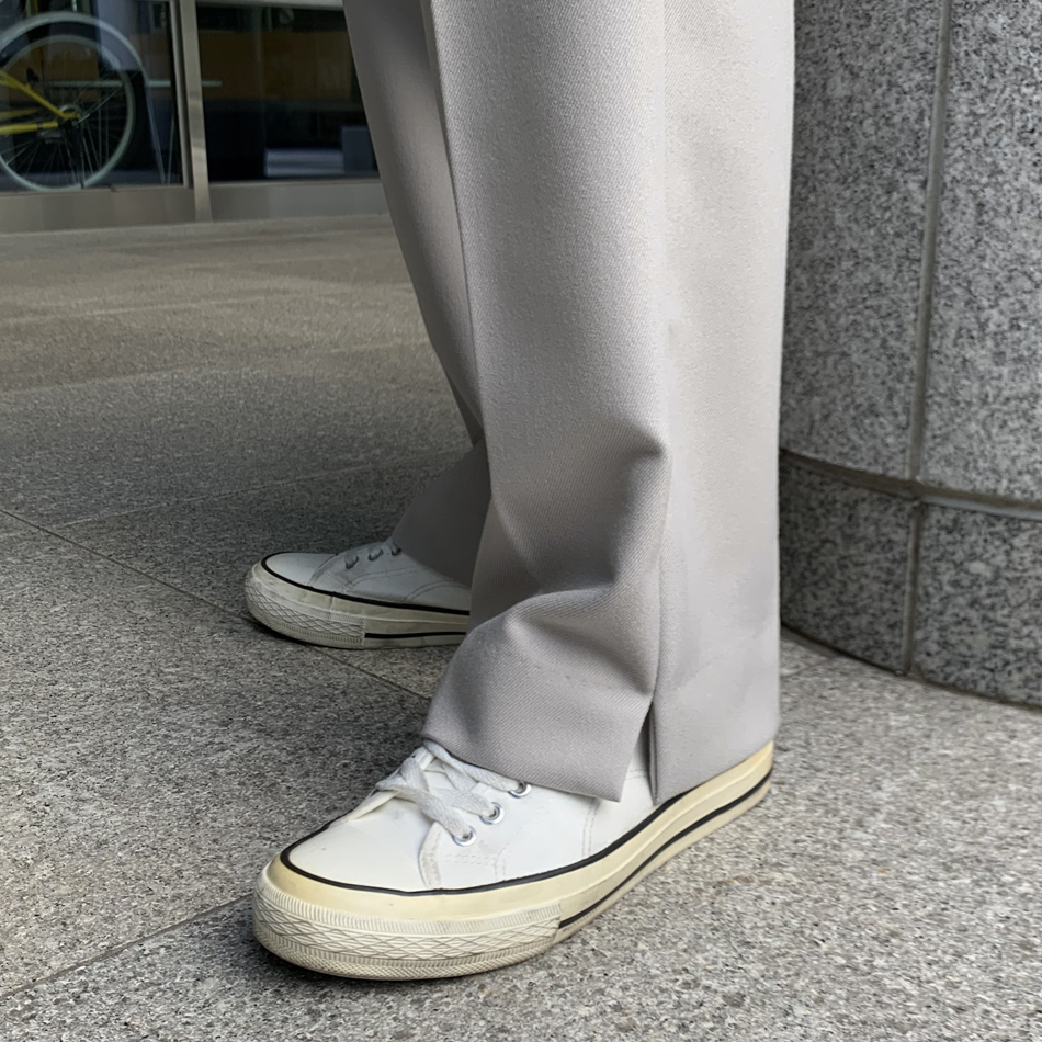 褲口開岔設計休閒長褲 / S / 不提供退換貨