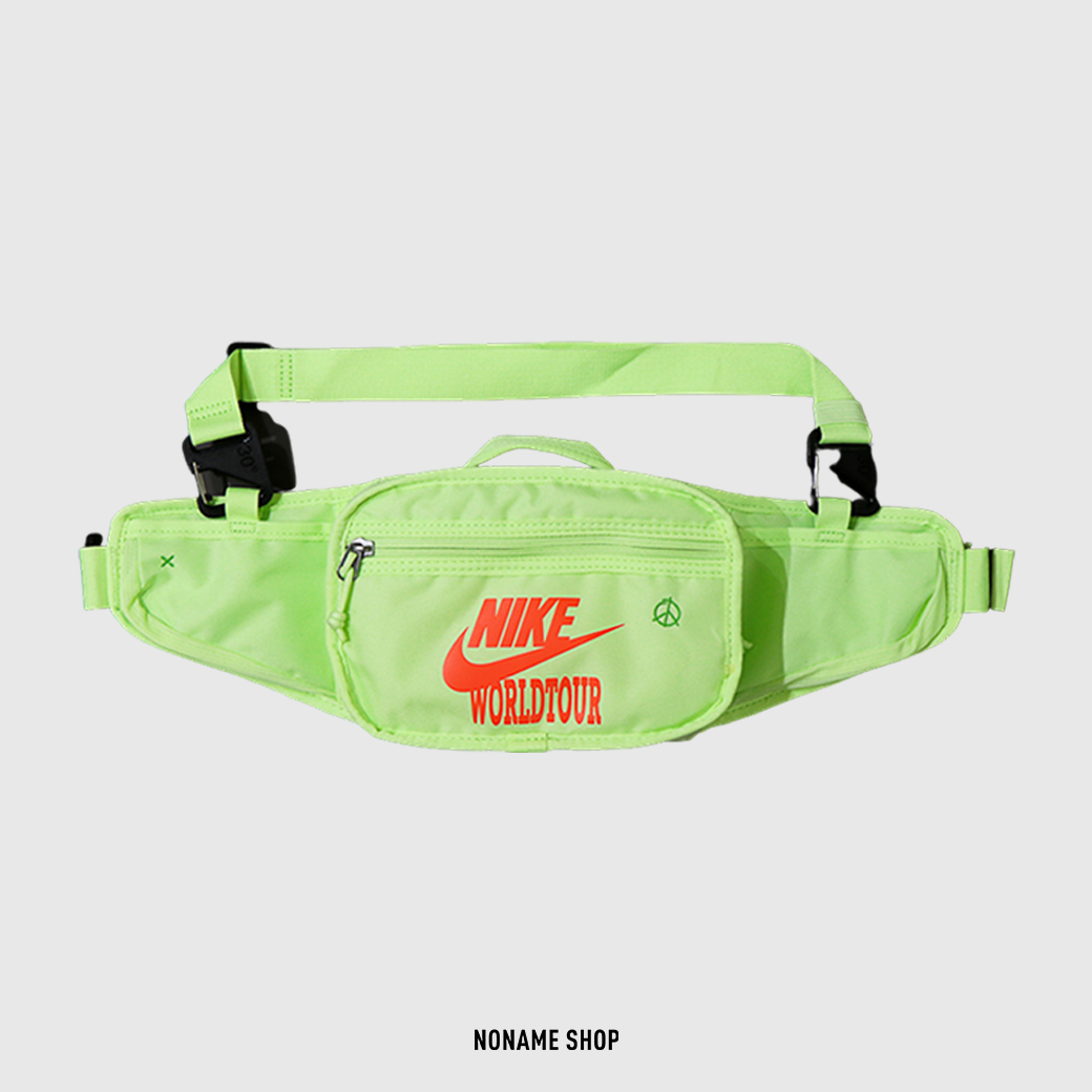NIKE Worldtour 世界 多功能 腰包 包包 螢光綠