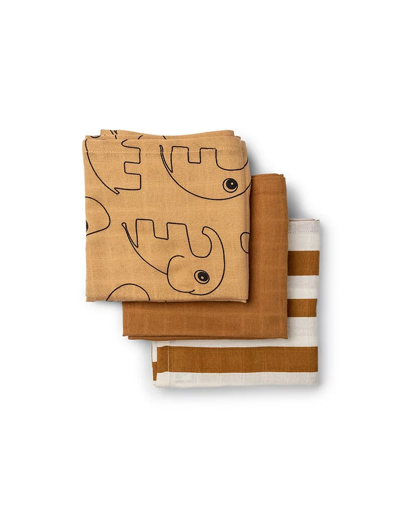 【丹麥Done by deer】純棉拍嗝巾 (全4色)