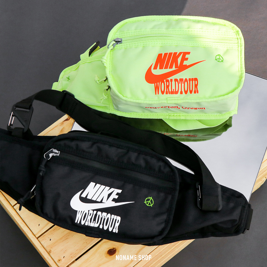 NIKE Worldtour 世界 多功能 腰包 包包 螢光綠