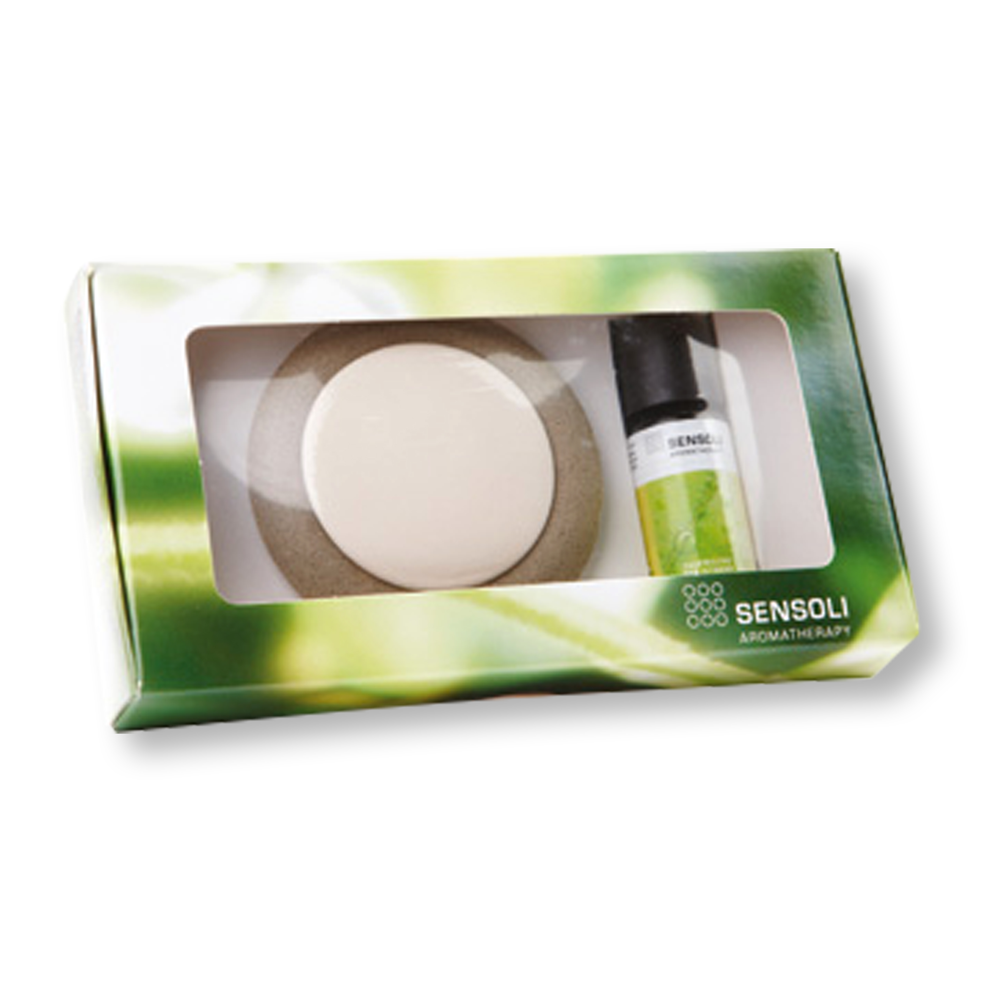 Sensoli 德國手製陶瓷擴香石套裝 + Zest 提震精神 複方香薰油一支(細盒裝)