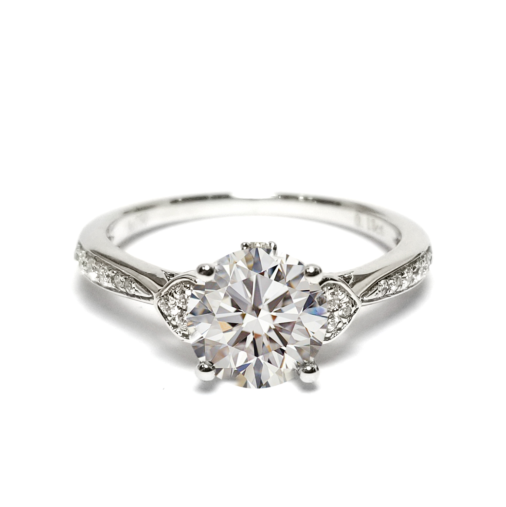 18K白金天然鑽石戒指托 ( RS41HS00015RM)