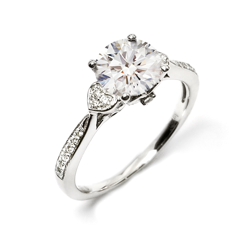 18K白金天然鑽石戒指托 ( RS41HS00015RM)