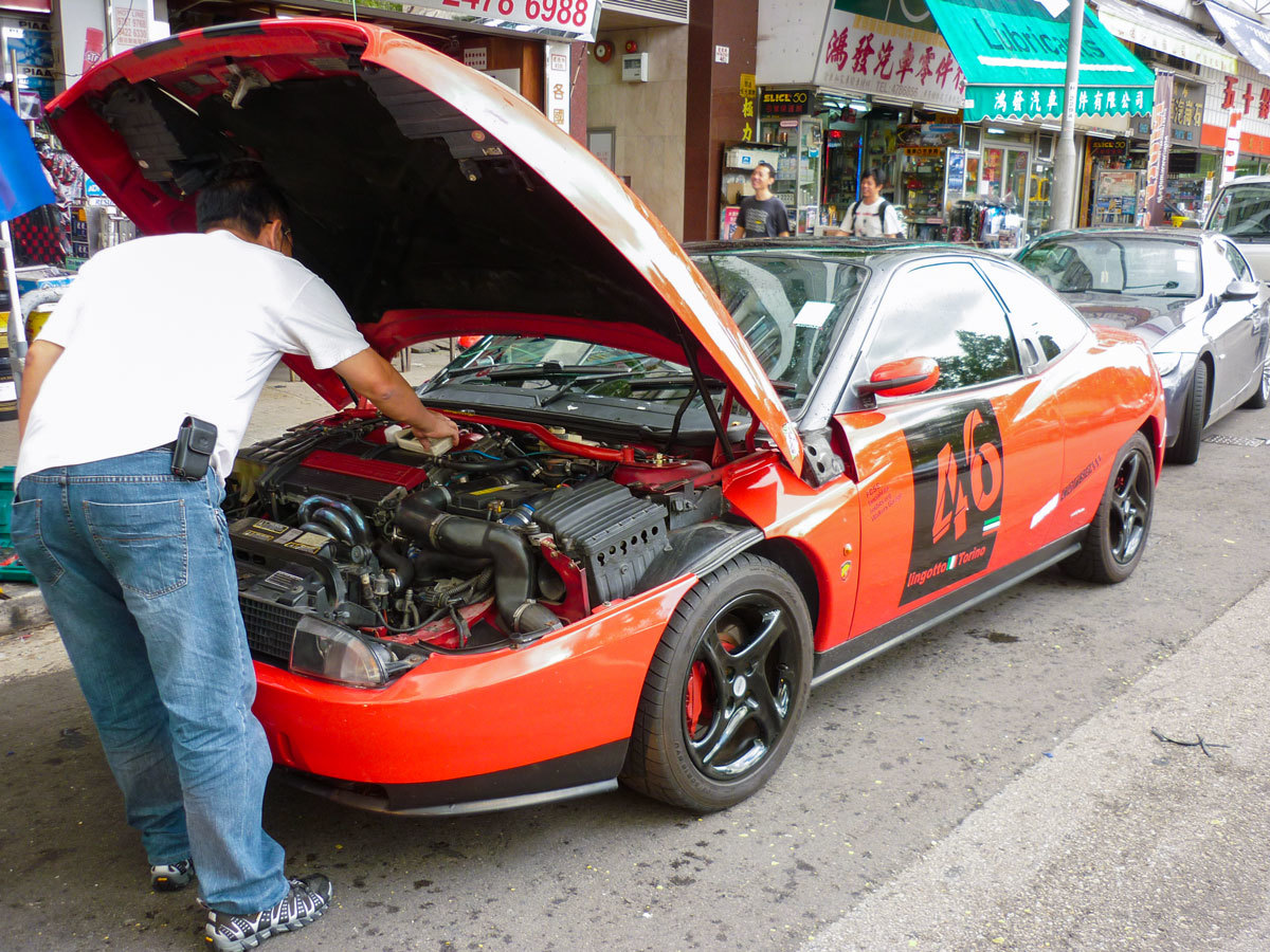 fiat coupe 1995 red shek kong 石崗汽車零件行