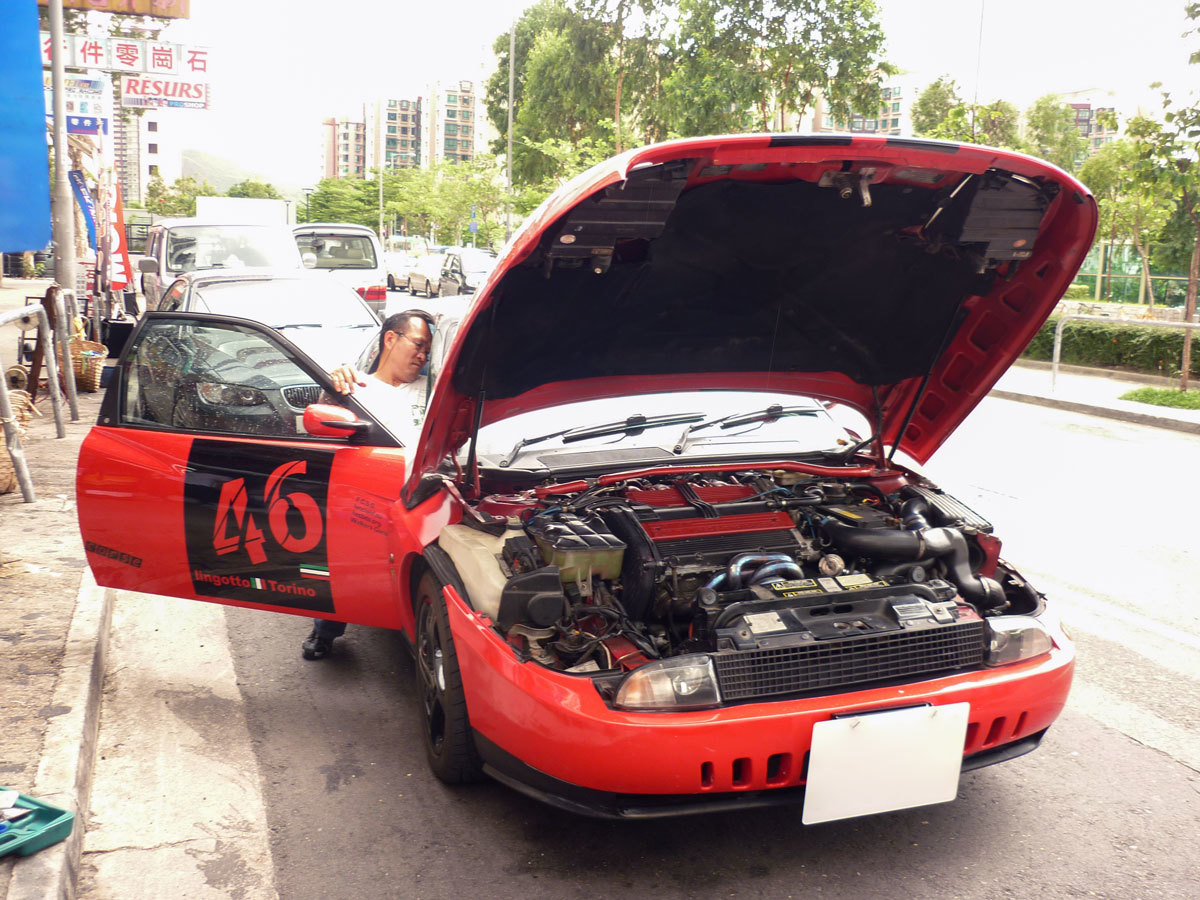 fiat coupe 1995 red shek kong 石崗汽車零件行