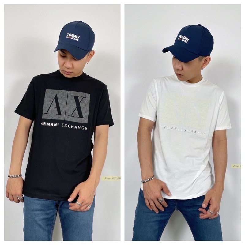 Armani Exchange AX 立體卯釘 方塊字母Logo 短袖T恤 短T