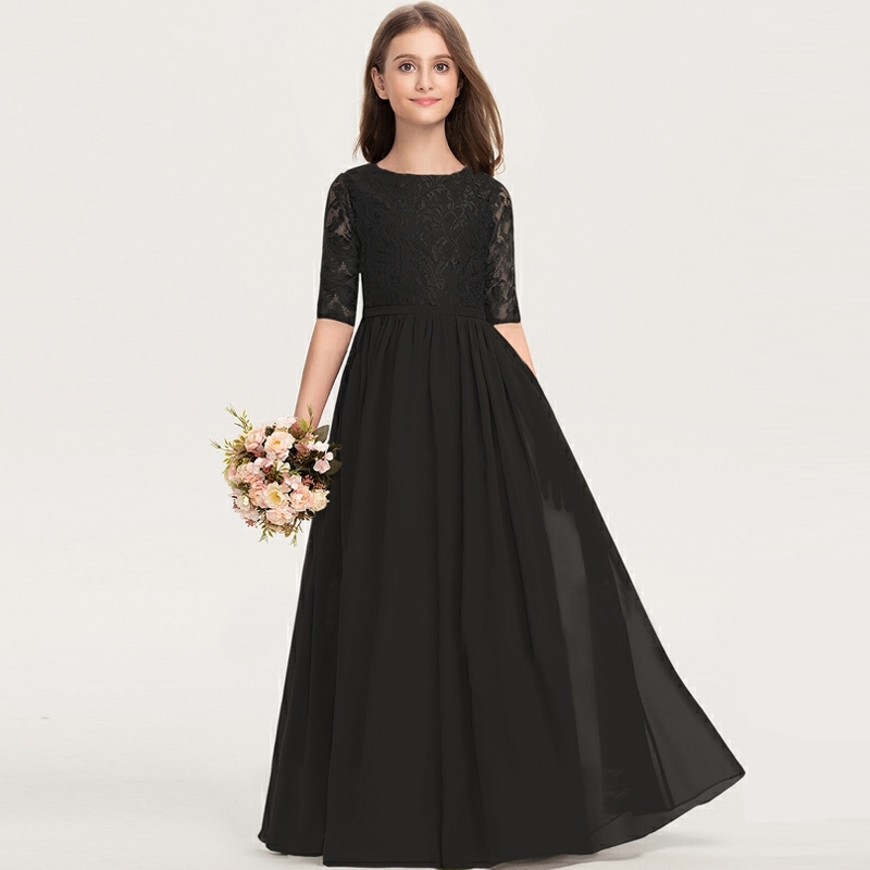 蕾絲雪紡氣質音樂表演禮服