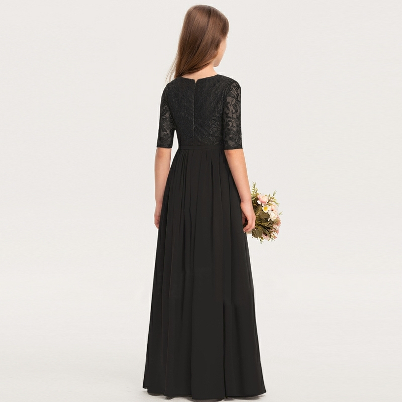 蕾絲雪紡氣質音樂表演禮服