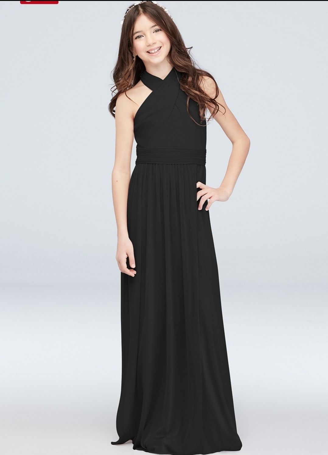 雪紡 - 交叉裸肩音樂表演禮服