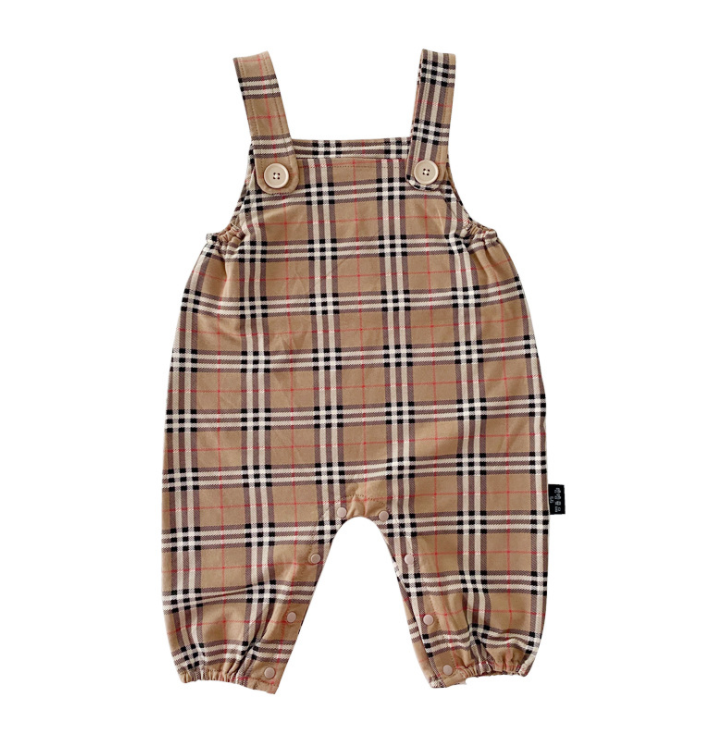 plaid bib pants