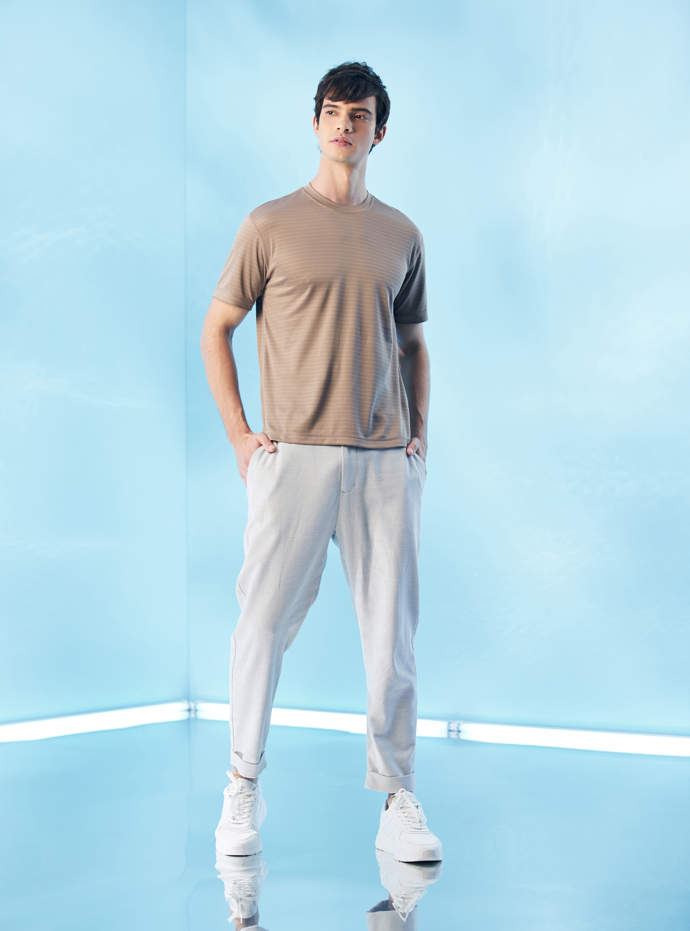 【斷碼清倉】台灣製防曬防蚊吸排男上衣-1721MT-灰褐色
