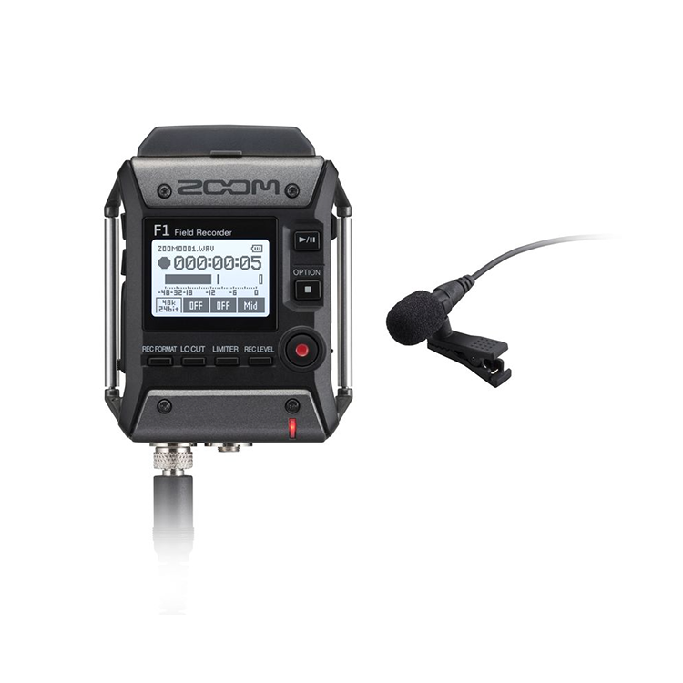 Zoom F1-LP Field Recorder + Lavalier Mic 數碼錄音機